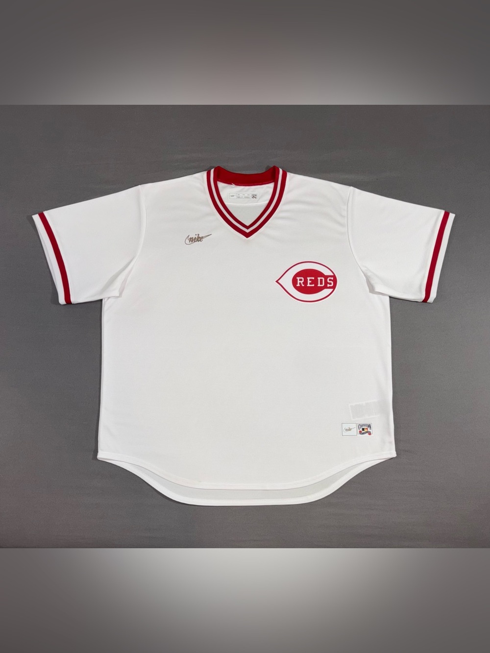 Men’s Nike Cincinnati Reds Cooperstown MLB Jersey White & Red Size 2XL